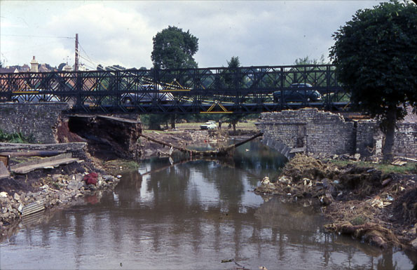 completed Bailey Bridge at Pensford, 1968